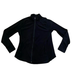 Old Navy Active Black Polar Fleece Zip Up Sweater Size Large